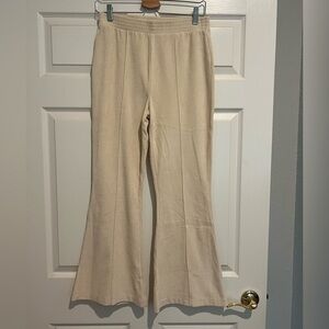 Aerie Cream Corduroy Boot Cut Pants